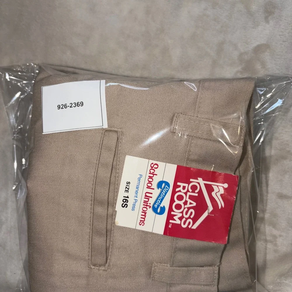 2 Pack Classroom School Uniforms Khaki Pleated Shorts Kids Size 16S 52152S Tan